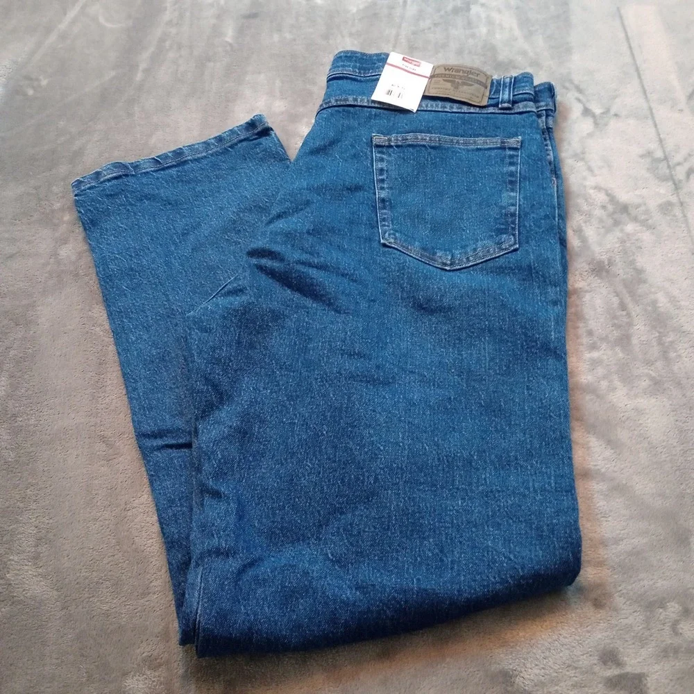 Wrangler Five Star Premium‎ Jeans Mens 40x32 Blue New Regular Fit Cotton Stretch